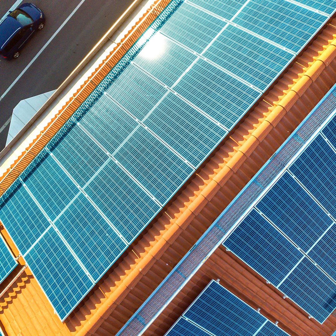 Foto Photovoltaikanlage auf einem Hausdach